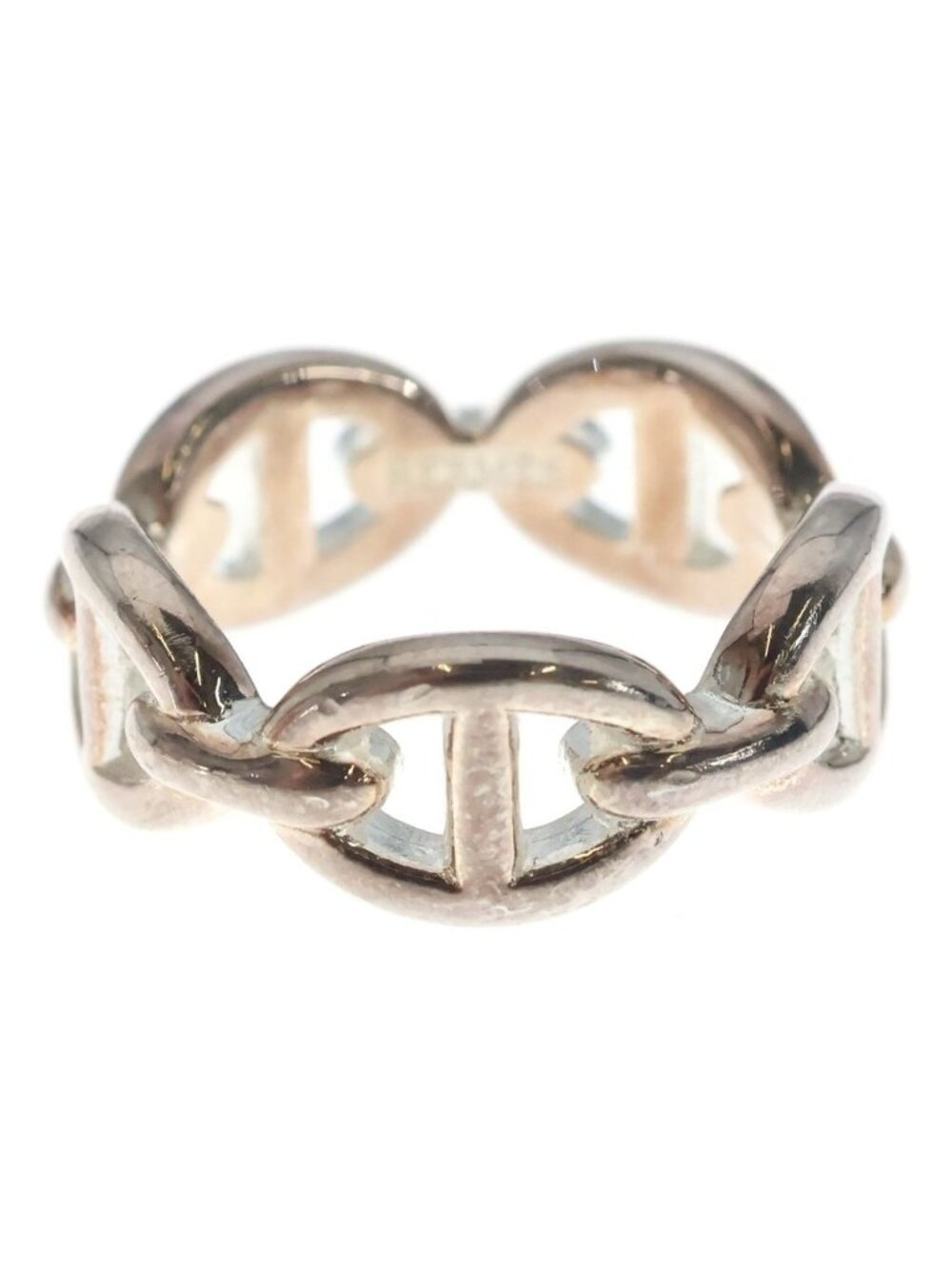 Hermes Chaine D'ancre Enchainee Ring Silver